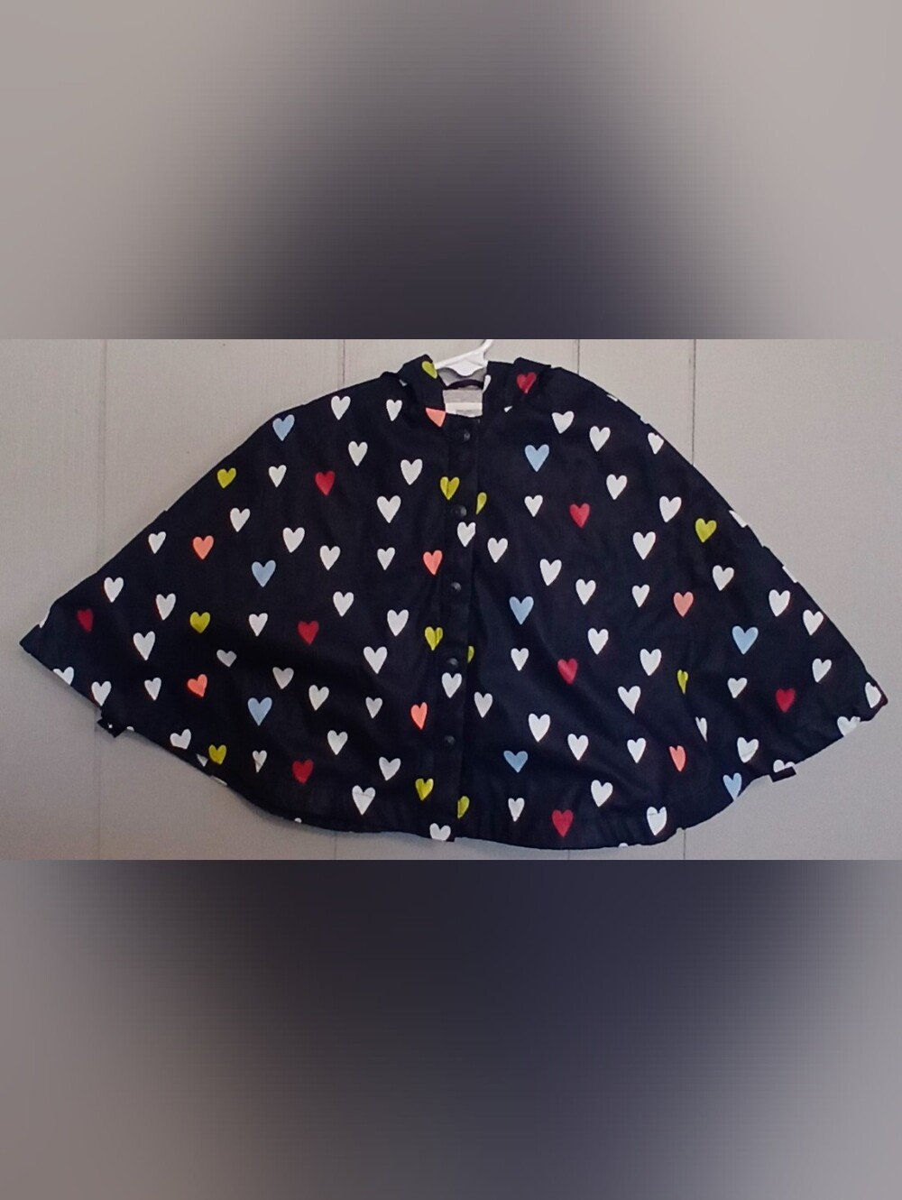 Gymboree Girls 18-24 Months Heart Lined Rain Poncho